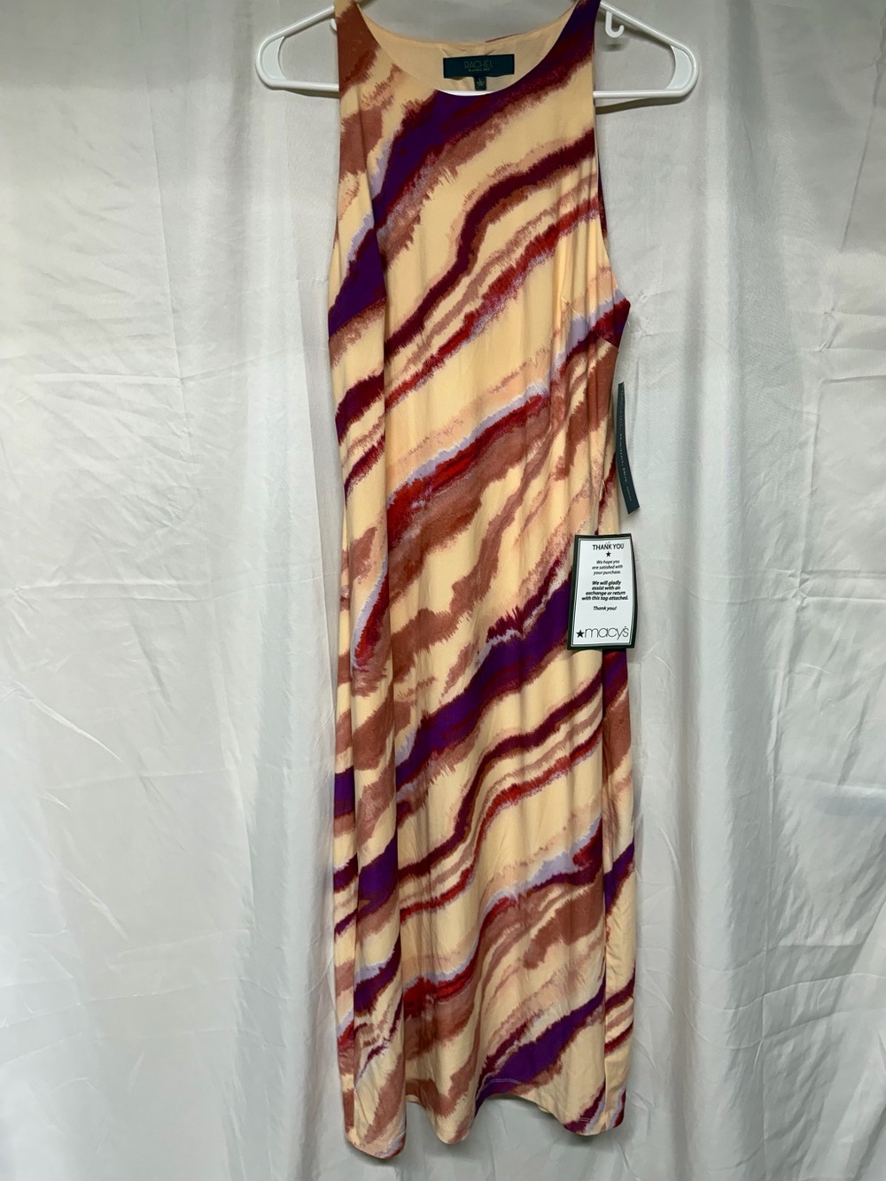 Rachel Roy Women’s Large Maxi Dress Abstract Print Sleeveless NWT Macy’s